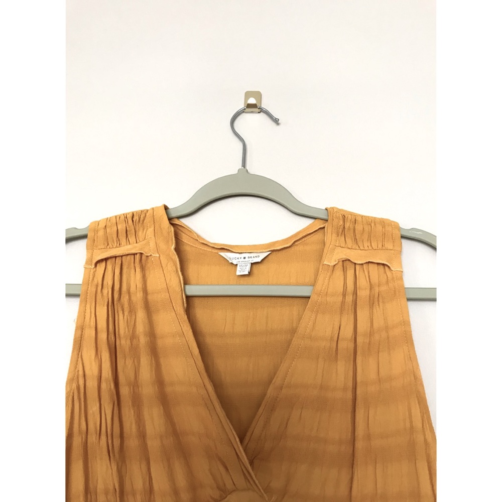 Lucky Brand Sleeveless Mustard Top - Picture 2 of 3